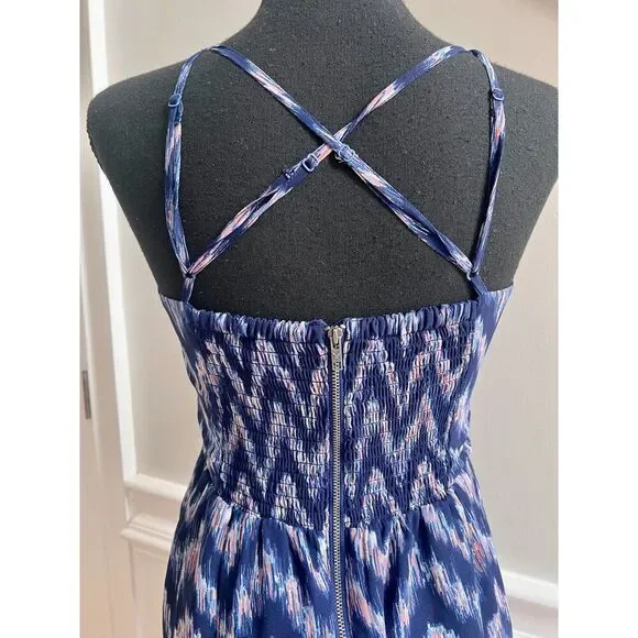Maxi American Eagle sundress with a crisscross adjustable spaghetti strap size S - Picture 8 of 9